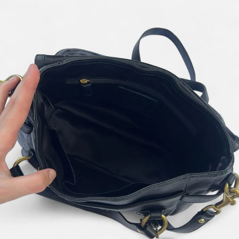 Coach Campbell Eva Leather Flap Satchel